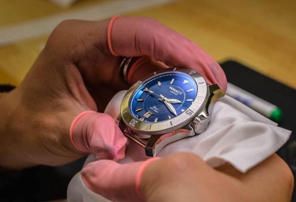 Monarte Squid Blue Watchmaker Inspection